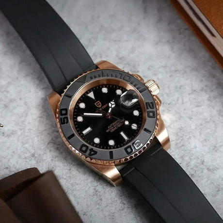 PAGANI OceanRoyale™ Gold Edition - The Perfect Blend of Luxury and Affordability in a Rolex Yacht-Master Homage - ONETIMEBUY