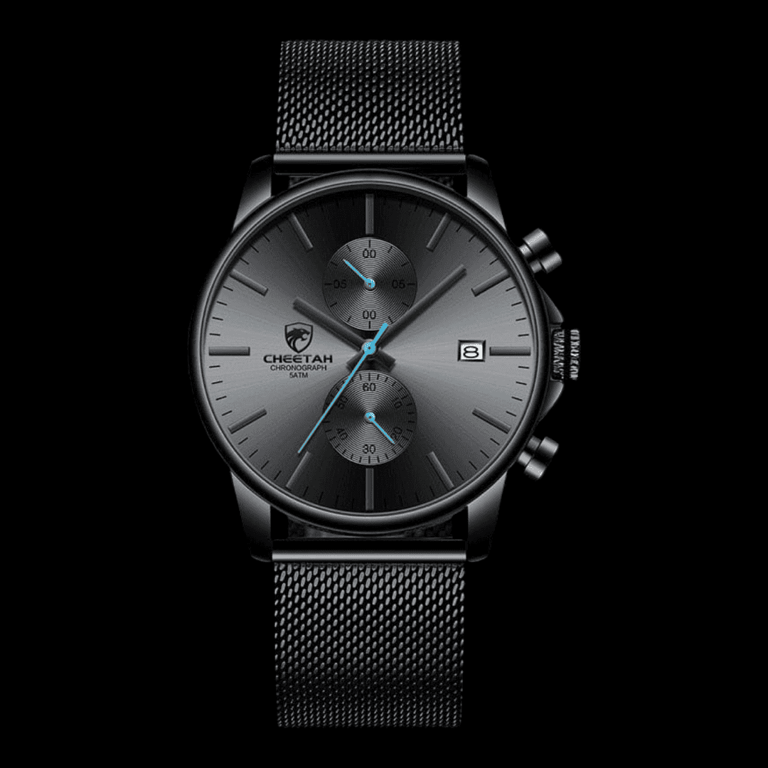 CHEETAH Sports Watch Mesh Black Blue ONETIMEBUY