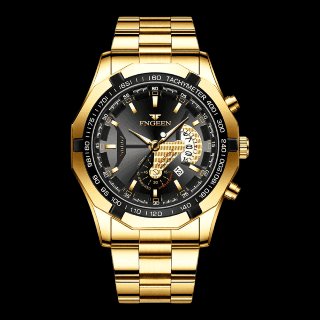 FNGEEN Presicion Men's Watch Gold/Black ONETIMEBUY