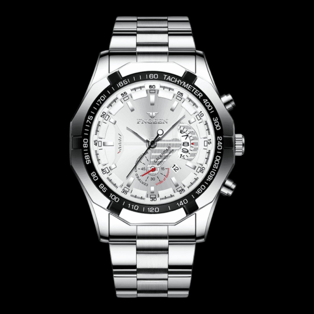 FNGEEN Presicion Men's Watch Silver/White ONETIMEBUY