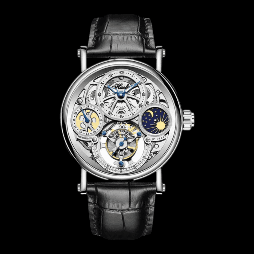 Haofa Skeleton GMT Tourbillon Silver ONETIMEBUY