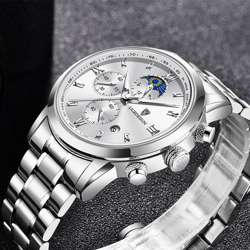 LIGE ChronoSport Gold white ONETIMEBUY