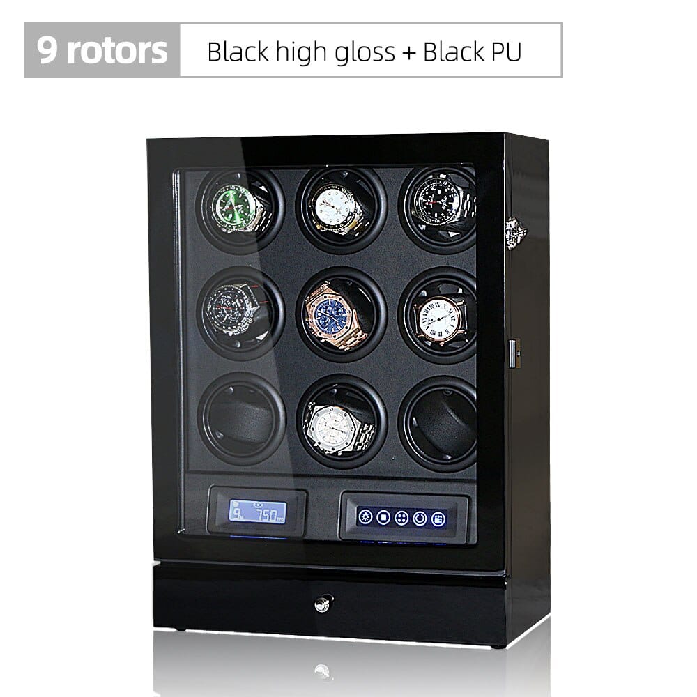 Luxury Automatic Watch Winder 9R Black w Black ONETIMEBUY