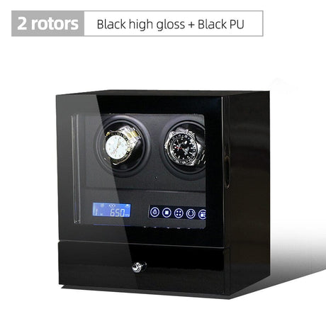 Luxury Automatic Watch Winder 2R Black w Black ONETIMEBUY