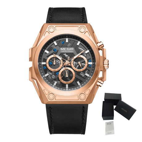 MEGIR AquaChrono Sport Rose gold(leather) ONETIMEBUY