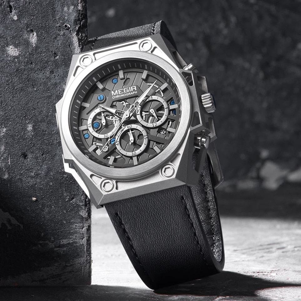 MEGIR AquaChrono Sport Rose gold(leather) ONETIMEBUY