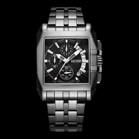 MEGIR Chronograph Quartz Watch All Black ONETIMEBUY