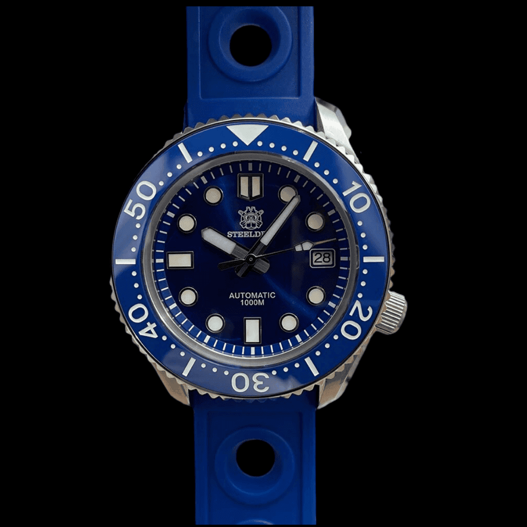 STEELDIVE 1000M BLUE RUBBER ONETIMEBUY