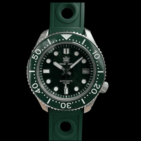 STEELDIVE 1000M GREEN RUBBER ONETIMEBUY