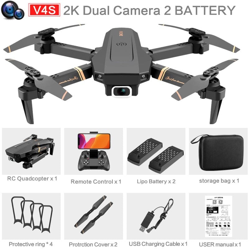 4DRC Drone with optional Camera 2K-Dual camera-2 Batteries ONETIMEBUY