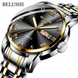 BELUSHI Men's Stainless Steel Date Watch - Waterproof and Luminous ONETIMEBUY