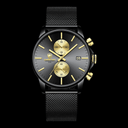 CHEETAH Sports Watch Mesh Gold Black ONETIMEBUY