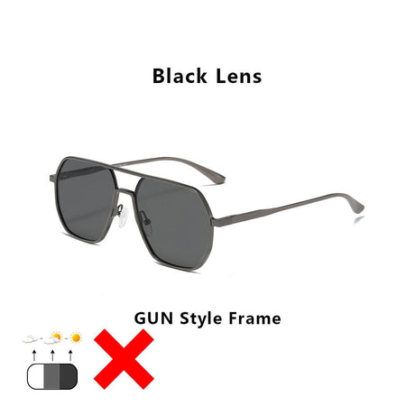 Colour-Changing Polarised Driving Sunglasses GUN Frame Black Lens ONETIMEBUY