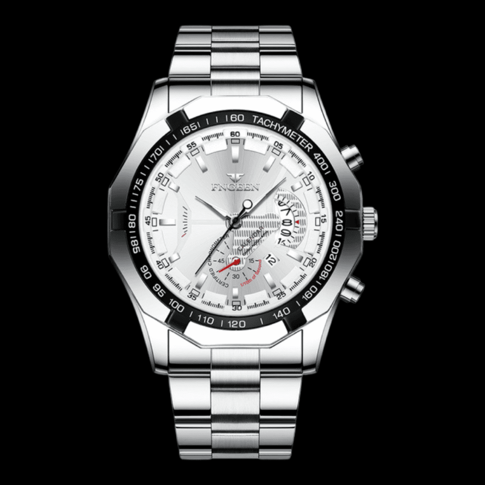 FNGEEN Presicion Men's Watch Silver/White ONETIMEBUY