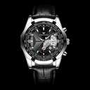 FNGEEN Presicion Men's Watch Leather Silver/Black ONETIMEBUY