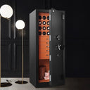 GuardianVault™: The Ultimate Watch Winder and Safe Deposit Box Brown microfiber leather ONETIMEBUY