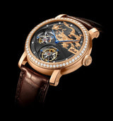 HAOFA Regal Radiance: 18K Gold Double Tourbillon Mechanical Watch with Diamonds ONETIMEBUY