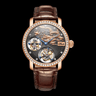 HAOFA Regal Radiance: 18K Gold Double Tourbillon Mechanical Watch with Diamonds 18K GOLD ONETIMEBUY