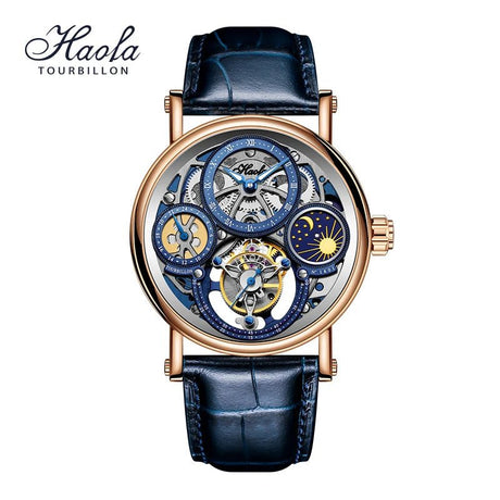 Haofa Skeleton GMT Tourbillon Gold Silver ONETIMEBUY