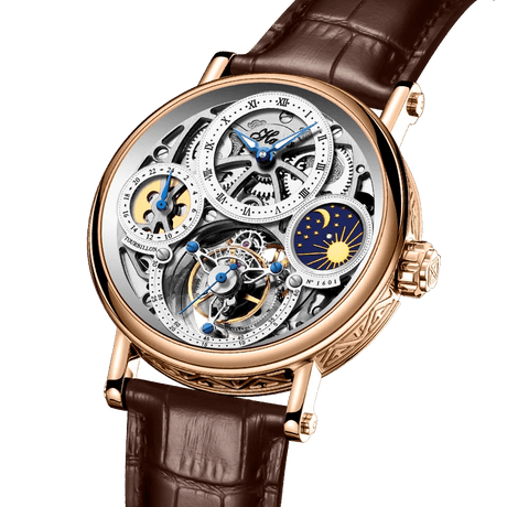 Haofa Skeleton GMT Tourbillon Gold Silver ONETIMEBUY