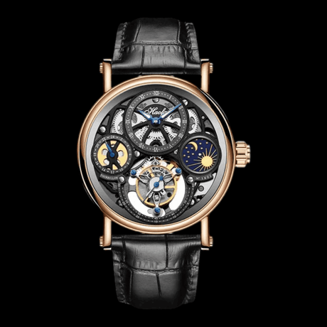 Haofa Skeleton GMT Tourbillon Gold Black ONETIMEBUY