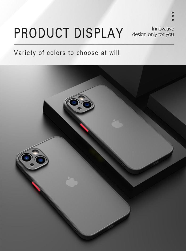 Luxury Silicone Shockproof Matte Phone Case (RED) ONETIMEBUY