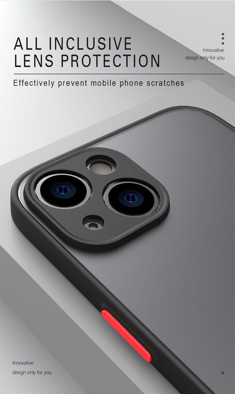Luxury Silicone Shockproof Matte Phone Case (RED) ONETIMEBUY