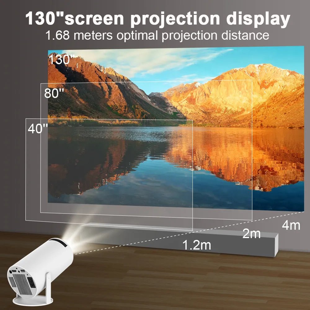 Immerse Yourself in Brilliance: Magcubic HY300 Auto Keystone Correction Mini  Projector – 4K/200 ANSI Lumens, Smart Connectivity