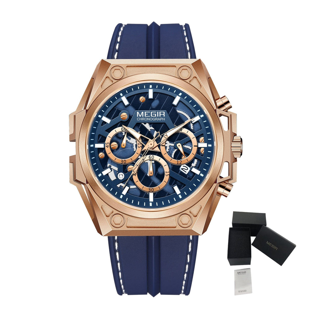 MEGIR AquaChrono Sport Rose gold(leather) ONETIMEBUY