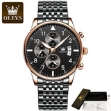 OLEVS Fashionable Men's Watch Two-Tone Blue ONETIMEBUY