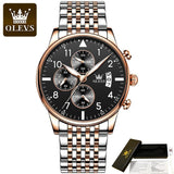 OLEVS Fashionable Men's Watch Two-Tone Blue ONETIMEBUY