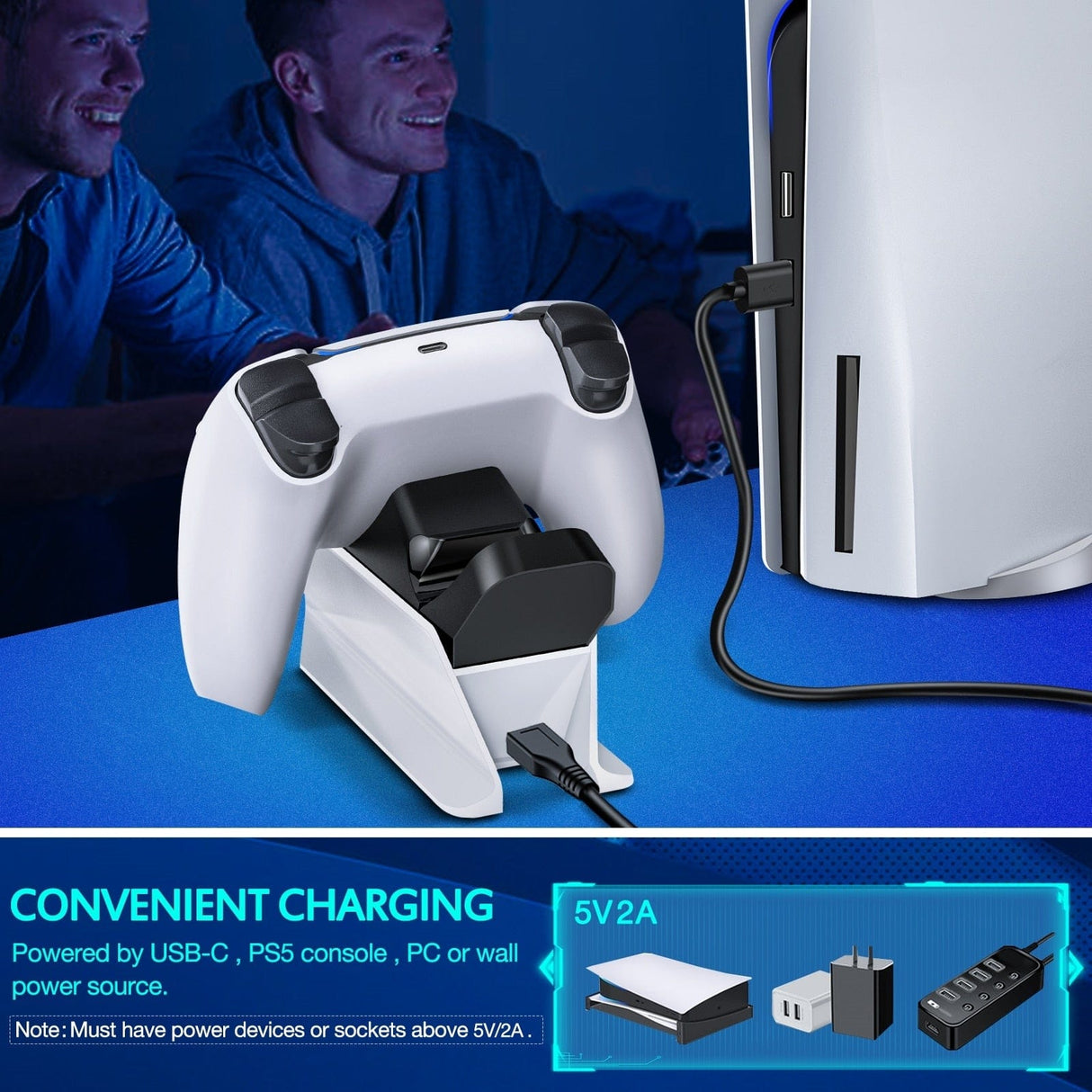 PS5 Dual Fast Charging Dock Station ONETIMEBUY