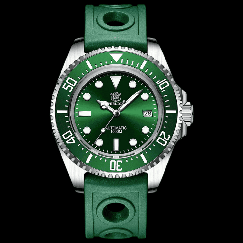 STEELDIVE 1000M Pro Green Rubber ONETIMEBUY