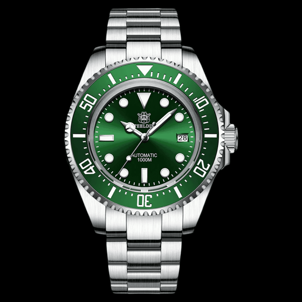 STEELDIVE 1000M Pro Green Stainless Steel ONETIMEBUY