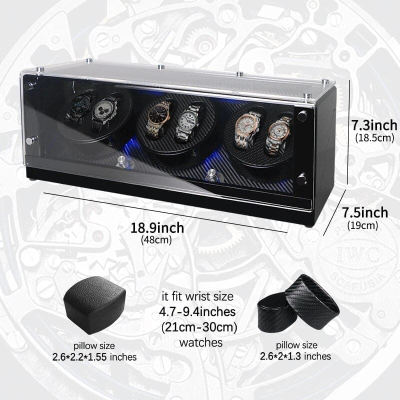 TimeMajesty™: 6-Watch Mechanical Watch Winder and Display ONETIMEBUY